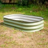 20 cm Tall Outdoor Metal Raised Garden Bed Durable Galvanized Cold Rolled Steel Planter Box for Vegetables Flowers Fruits - Image 3