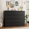 5 Drawer Dresser, Dresser Modern Dresser for TV Stand, Double Dresser Wide Storage Chests of Drawer with Door, Deep Drawers - Image 6
