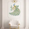 Luxury Peacock Wall Clock Metal 3D Art Decoration Wall Clock 8.26Inch Silent Quartz Scanning Movement Dining Room Decor - Image 3