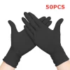 50/100PCS Pink Nitrile Gloves Disposable Powder Free Household Cleaning Gloves for Kitchen Gardening Working Beauty Nail Gloves - Image 8