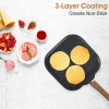 Induction Cookware Set-17 Piece Non-Stick Cooking Pan Set, Black Granite Pots And Pans Set - Image 6