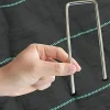 25Pcs/Pack Garden Peg Silver Metal U-Shape Garden Staple Garden Ground Nail Film Fixed Pegs Gardening Fixing Tools Film Peg - Image 4