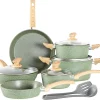 Induction Cookware Sets - 12 Piece Cooking Pan Set, Granite Nonstick Pots and Pans Set - Image 7