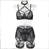 Spicy Girl's 3-Piece Halter Mesh Lingerie Set Sexy Garter Brief Kit Eco-Friendly Packing - Image 16