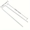 25Pcs/Pack Garden Peg Silver Metal U-Shape Garden Staple Garden Ground Nail Film Fixed Pegs Gardening Fixing Tools Film Peg - Image 3