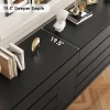 5 Drawer Dresser, Dresser Modern Dresser for TV Stand, Double Dresser Wide Storage Chests of Drawer with Door, Deep Drawers - Image 4