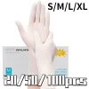 100/50/20PCS White Nitrile Gloves Disposable Waterproof Nitrile Gloves Hair Care Tattoos Household Dishwashing Cleaning Tools