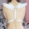 Fullyoung Sexy Lingerie Leather Harness Angel Wing Gothic Vitality Harajuku Waist Belt Garter Waistband Harness Punk Rave Garter - Image 4