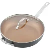 Home Collection Hard Anodized Nonstick Cookware Pots and Pans Set 9 Piece Charcoal Gray - Image 6