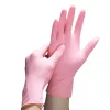 50PCS Pink Nitrile Gloves Disposable Powder Free Household Cleaning Gloves for Kitchen Gardening Working Dishwashing Industrial - Image 2