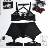 Spicy Girl's 3-Piece Halter Mesh Lingerie Set Sexy Garter Brief Kit Eco-Friendly Packing - Image 5