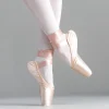 Girls Ballerina Ballet Pointe Shoes Pink Red Women Satin Canvas Ballet Shoes For Dancing - Image 2