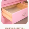 PK93 INS Home Storage Cabinet, Sofa Side Table, Pink Bedside Dresser, Multi-Layer Chest of Drawers, Sturdy Solid Wood - Image 15