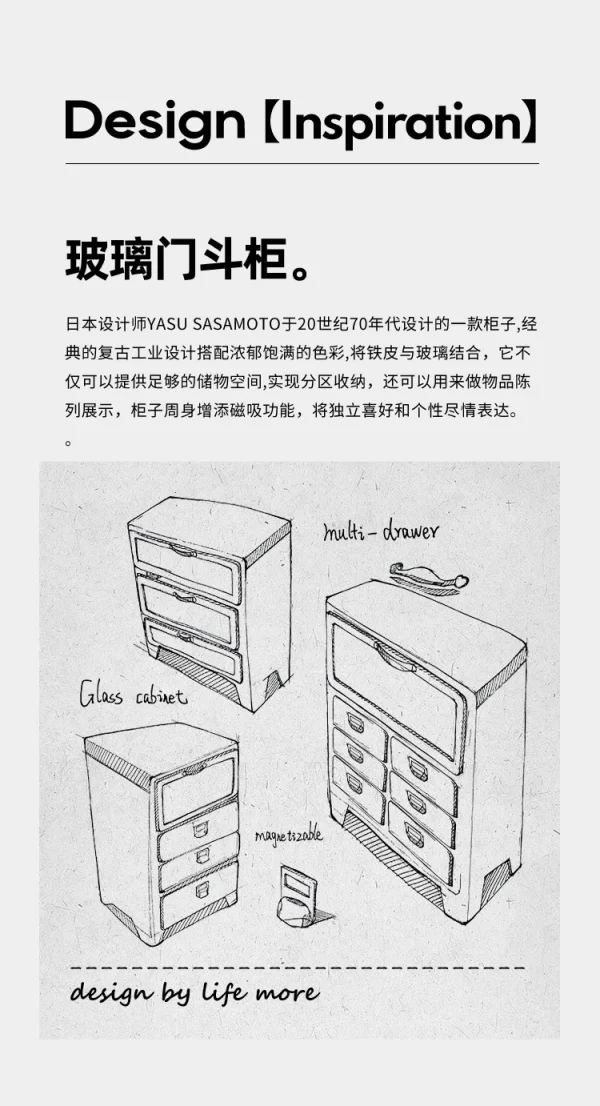 Vintage Chest of Drawers Locker Home Living Room Sideboard Cabinet Bedroom Storage Cabinet Metal Chest of Drawer furniture - Image 11