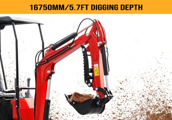 USA STOCK 1 Ton Mini Excavator Agricultural Hydraulic Small Excavators 1000 kg with Crawler Digger Door to Door Delivery - Image 11