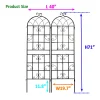 2 Pack Metal Garden Trellis 71" x 19.7" Rustproof Trellis for Climbing Plants Outdoor Flower Support Black - Image 6