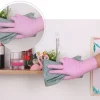 50PCS Pink Nitrile Gloves Disposable Powder Free Household Cleaning Gloves for Kitchen Gardening Working Dishwashing Industrial - Image 14