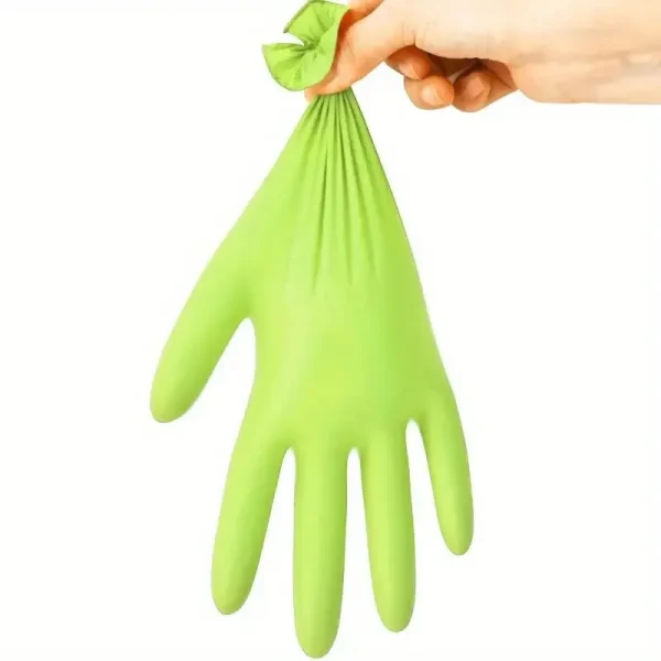 Disposable Green Nitrile Gloves Kitchen Cleaning Dishwashing Tattoo Hair Dyeing Manicure Household Cleaning Tools Waterproof - Image 9