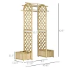7.5' Wooden Wedding Arch, Garden Arch Arbor for Climbing Plants & Trellis Design, Great for Vines, or as Balloon Decoration - Image 7
