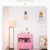 PK93 INS Home Storage Cabinet, Sofa Side Table, Pink Bedside Dresser, Multi-Layer Chest of Drawers, Sturdy Solid Wood - Image 10