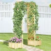 7.5' Wooden Wedding Arch, Garden Arch Arbor for Climbing Plants & Trellis Design, Great for Vines, or as Balloon Decoration - Image 8