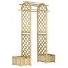 7.5' Wooden Wedding Arch, Garden Arch Arbor for Climbing Plants & Trellis Design, Great for Vines, or as Balloon Decoration