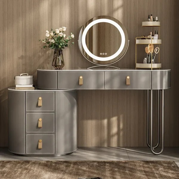 Best Selling Modern Dressing Table with Drawers Bedroom Furniture Solid Wood Dresser Table - Image 7