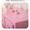 PK93 INS Home Storage Cabinet, Sofa Side Table, Pink Bedside Dresser, Multi-Layer Chest of Drawers, Sturdy Solid Wood - Image 14