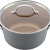 Home Collection Hard Anodized Nonstick Cookware Pots and Pans Set 9 Piece Charcoal Gray - Image 9