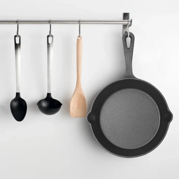 3Pcs Pre-Seasoned Cast Iron Skillet Set 6/8/10in Non-Stick Oven Safe Cookware Heat-Resistant Frying Pan - Image 6
